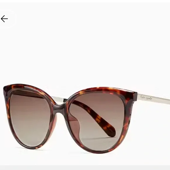 Gorgeous Kate Spade Sassari Havana Cat Eye Butterfly Sunglasses NWT - Picture 14 of 16